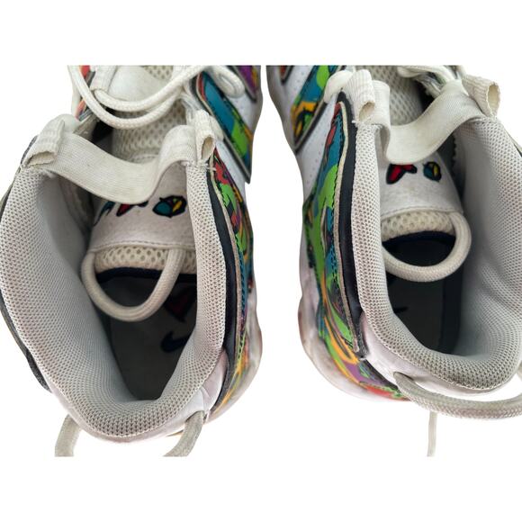 Nike Air More Uptempo Peace Love & Basketball DM8150-100 Men's Size 9.5 White - Picture 7 of 10